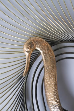 C. Jeré Brass Swan Wall Sculpture by Artisan House Inc.
