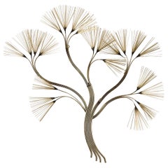 C Jere Brass Tree Sculpture Signed 1987 Post Modern