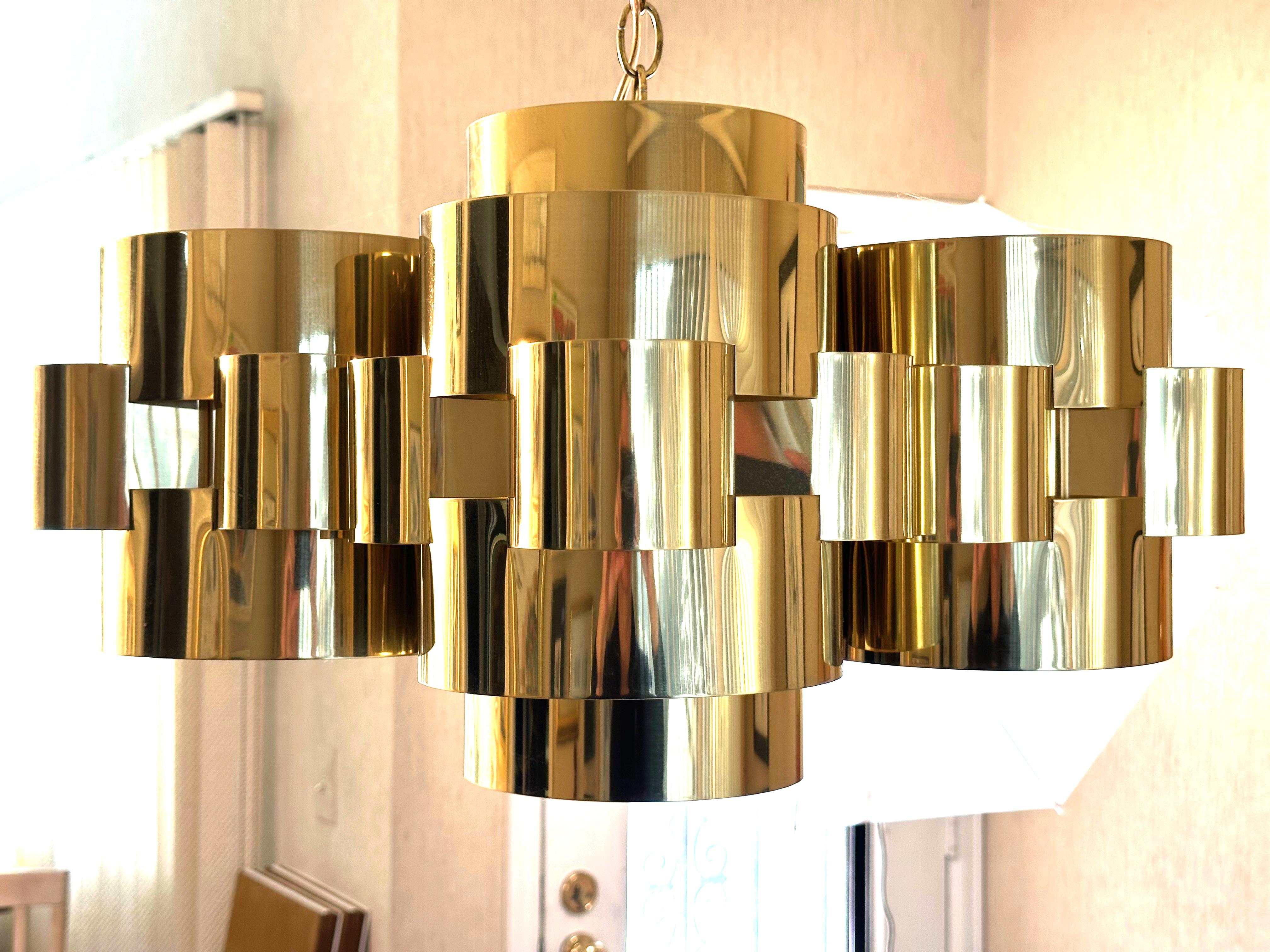 Brass C. Jeré Cloud Chandelier For Sale