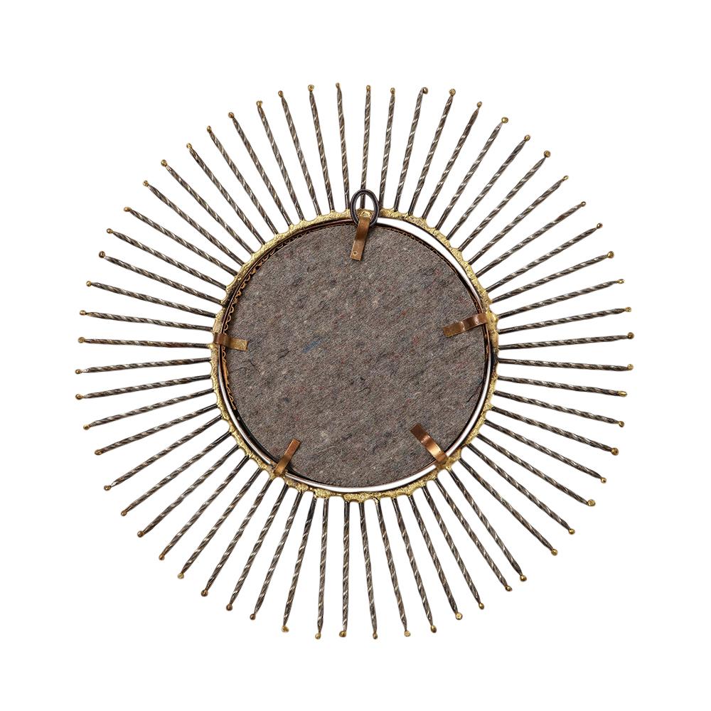C. Jere Mirror, Bronze, Copper, Sunburst, Signed For Sale 6