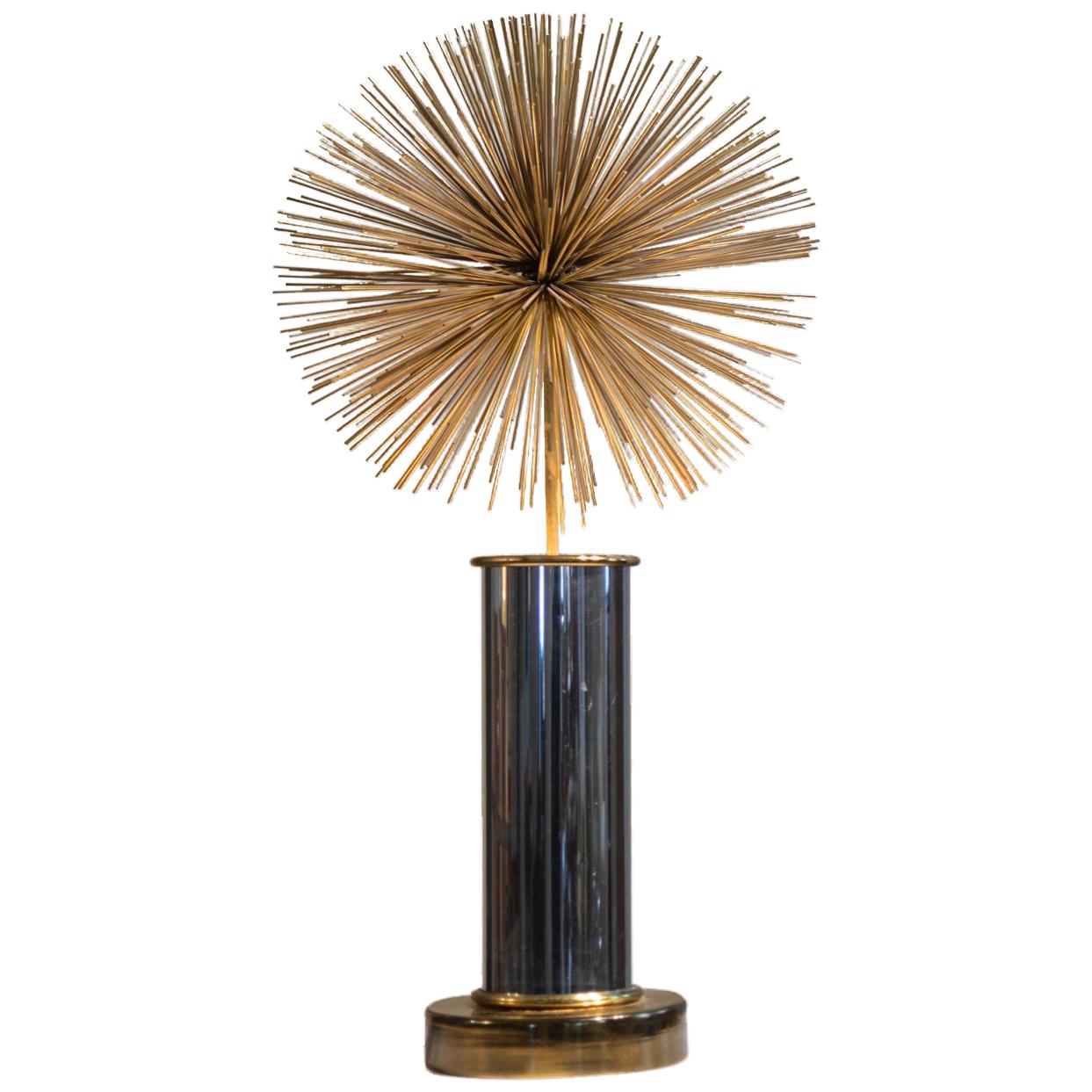 Curtis Jere Mixed Metal Pom-Pom Lighted Sculpture For Sale