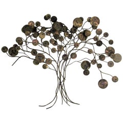 C. Jere Rain Drop Tree Wall Mount Sculpture
