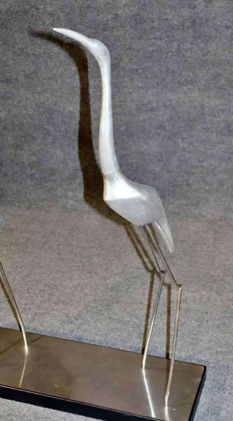 Large mid-century sculpture of walking cranes made by the C. Jere company. Great form and size.
Please confirm location.
