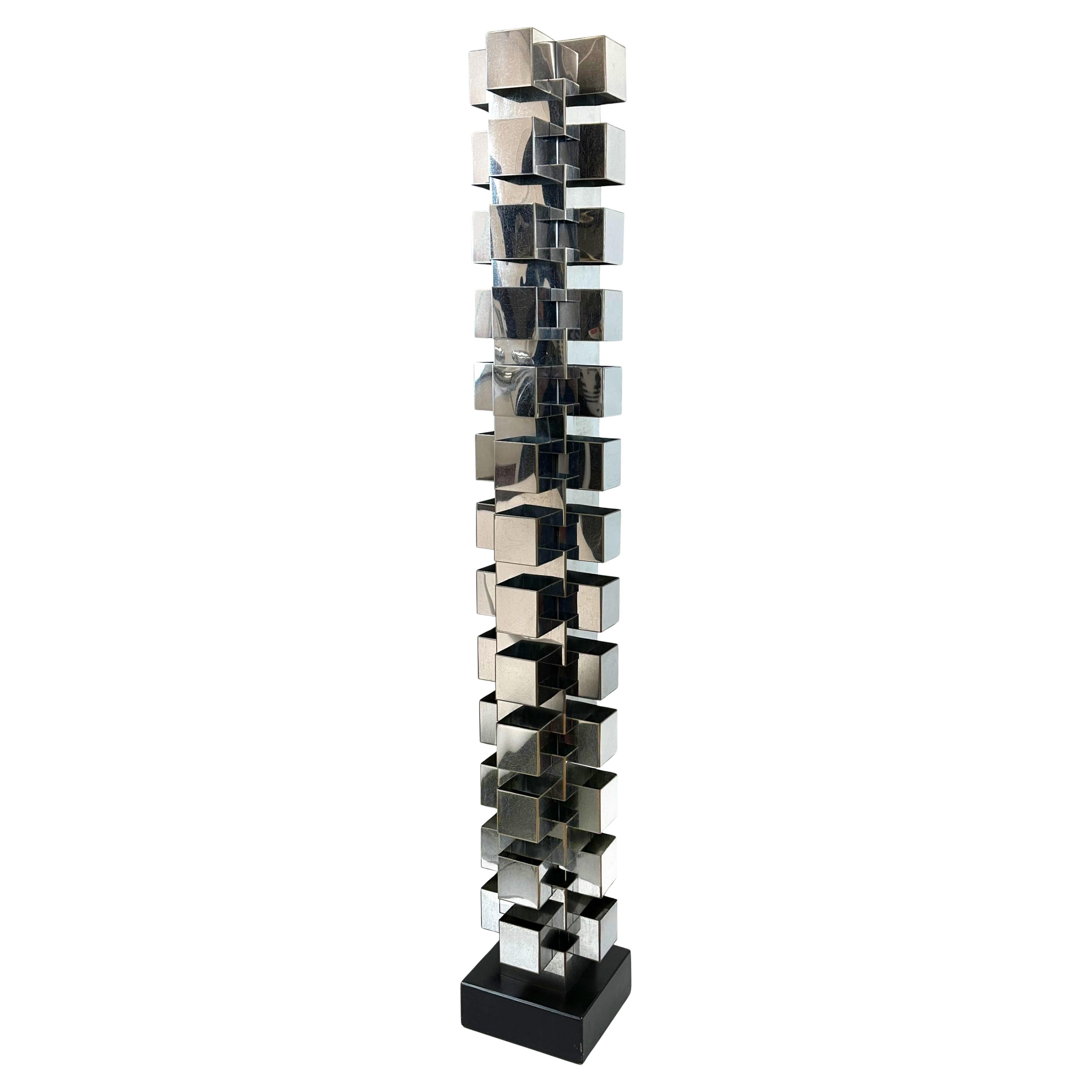 C. Jeré "Skyscraper" Lampadaire sculptural géométrique