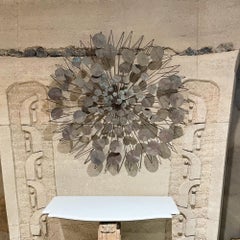 1970s Style of C Jere Sunburst Raindrop Metal Wall Sculpture