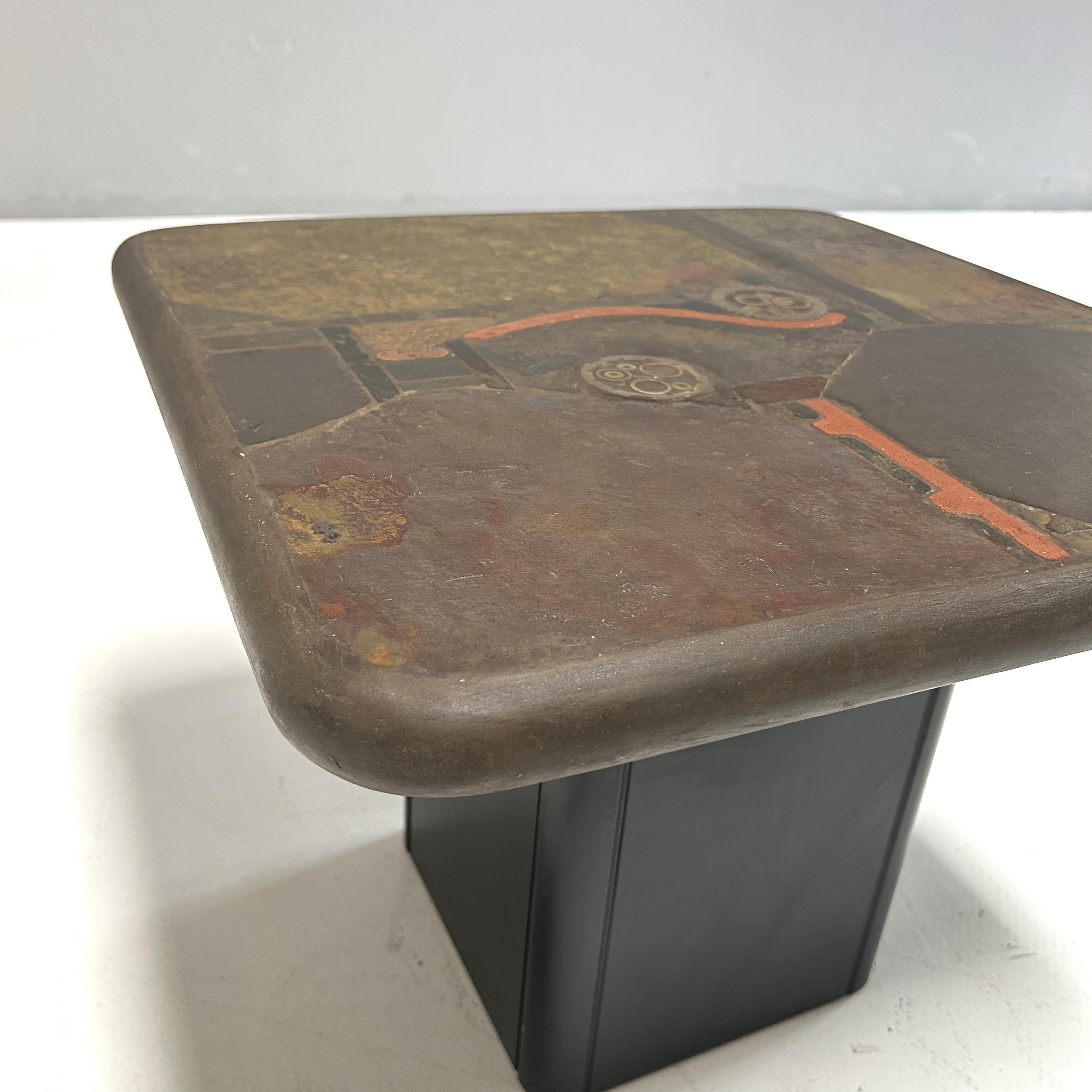 C. Kneip, brutalist Coffee Table made of Indian colored slate, 1991 In Good Condition For Sale In Saarbrücken, SL