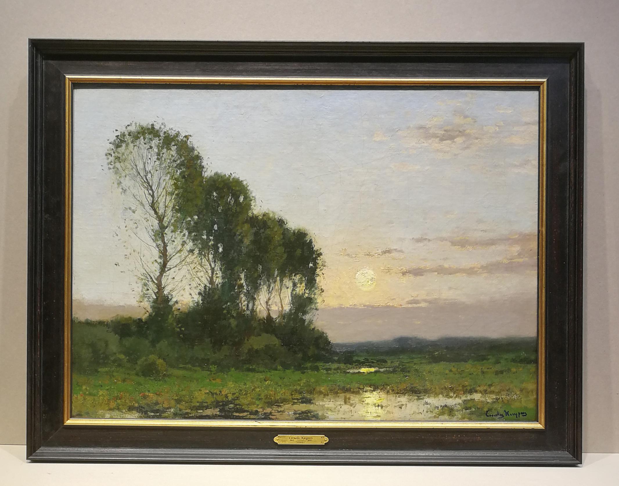 C. Kuijpers Landscape Painting - Five o’clock, Cornelis Kuijpers, Oil paint/canvas, Impressionist