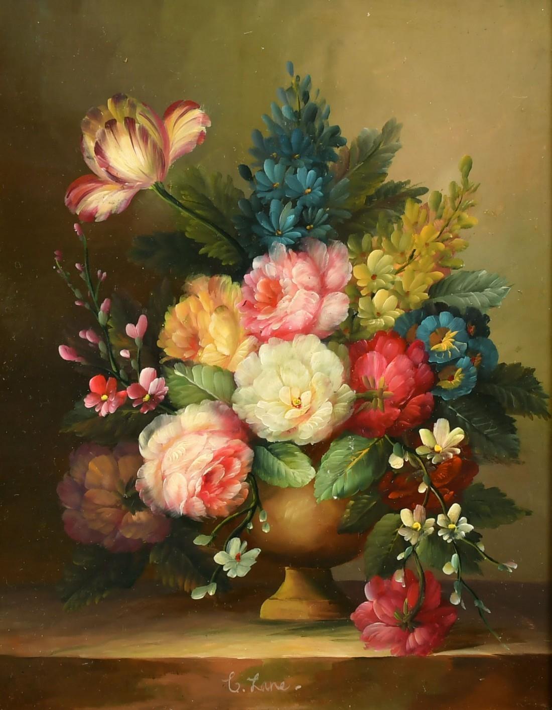 classical art flowers