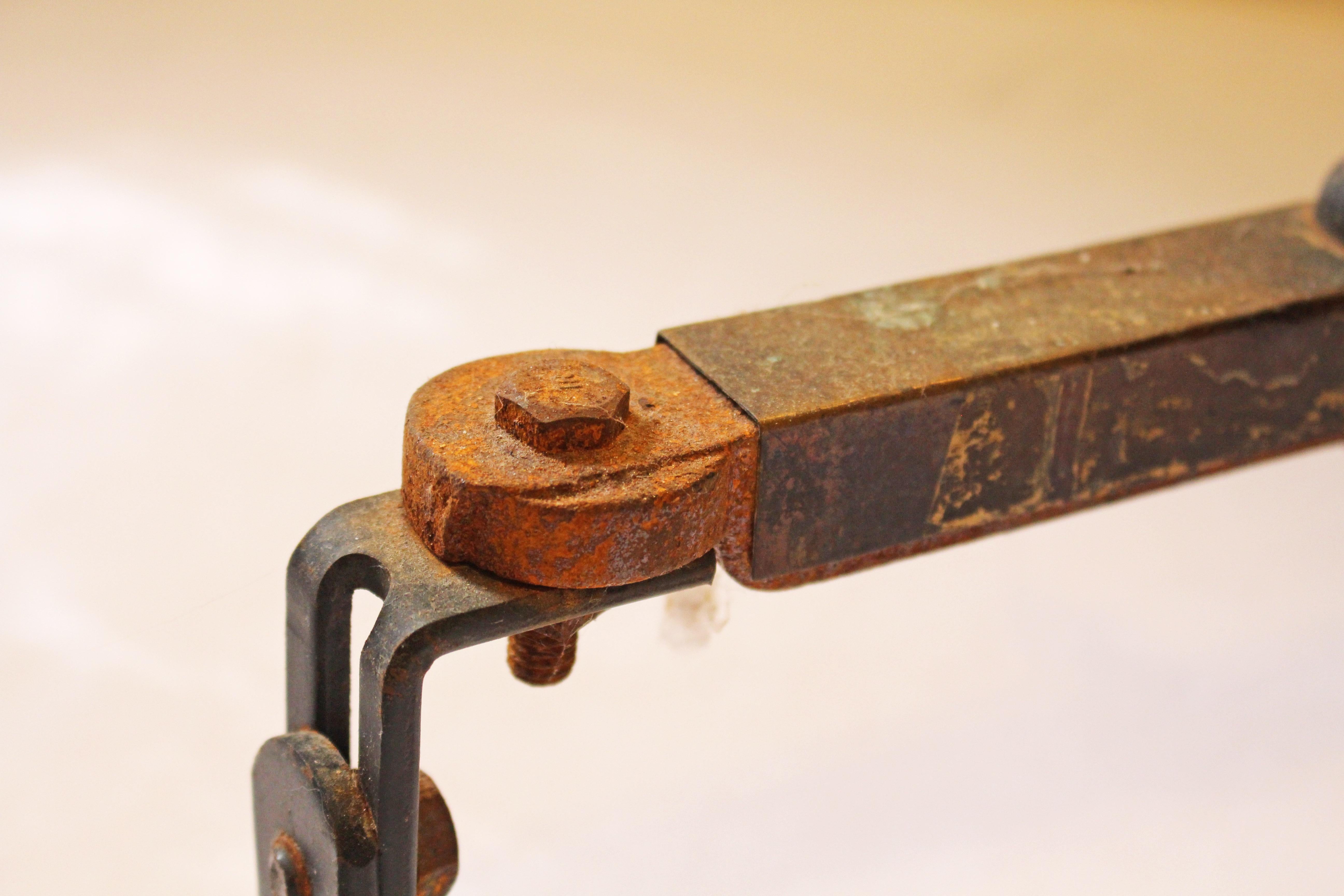 C. Late 19th Century Pair of Chippendale Style Brass & Iron Andirons For Sale 4