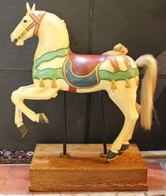 C. Late 19th-Early 20th Century American Carousel Horse on Custom Stand