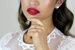 Diamantring mit "C"-Logo aus dreifarbigem 18-karätigem Gelb-, Weiß- und Roségold