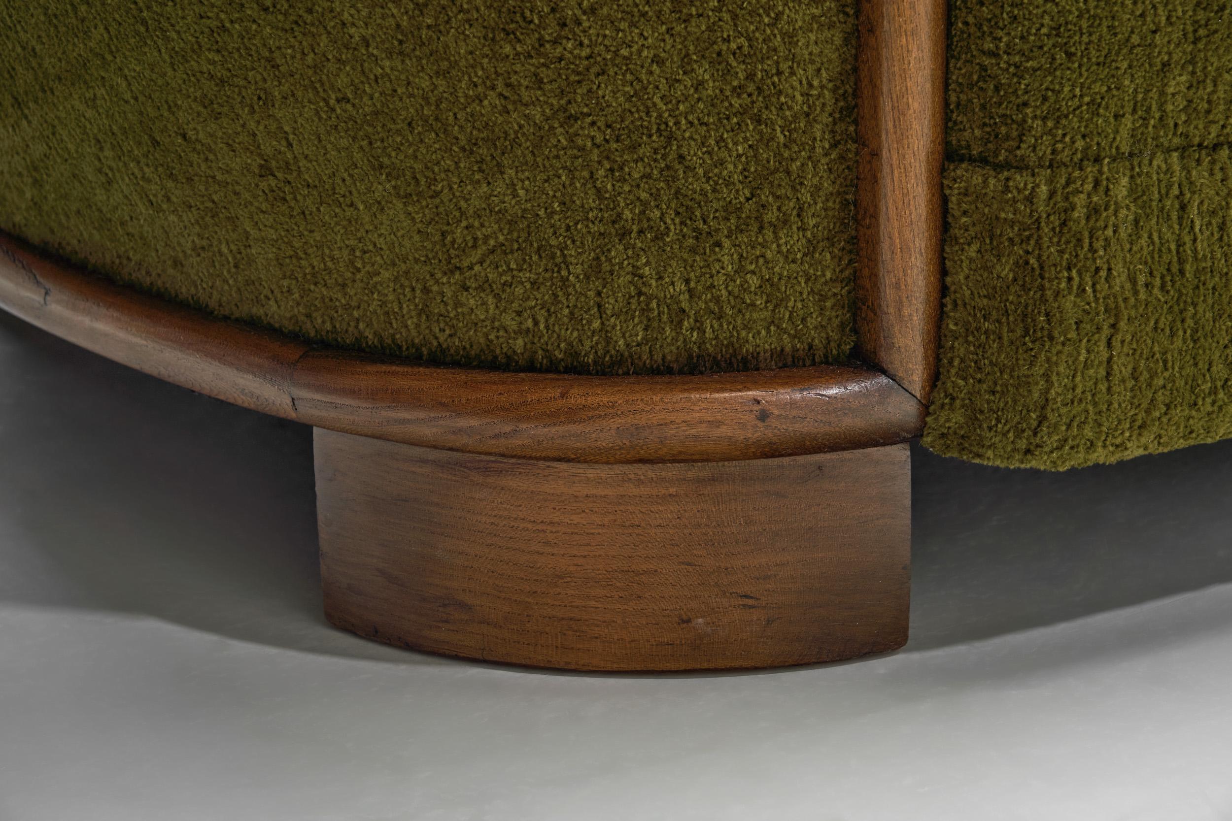C. Lundbæk Three Seater Sofa With Oak Frame, Europe 1940s For Sale 7