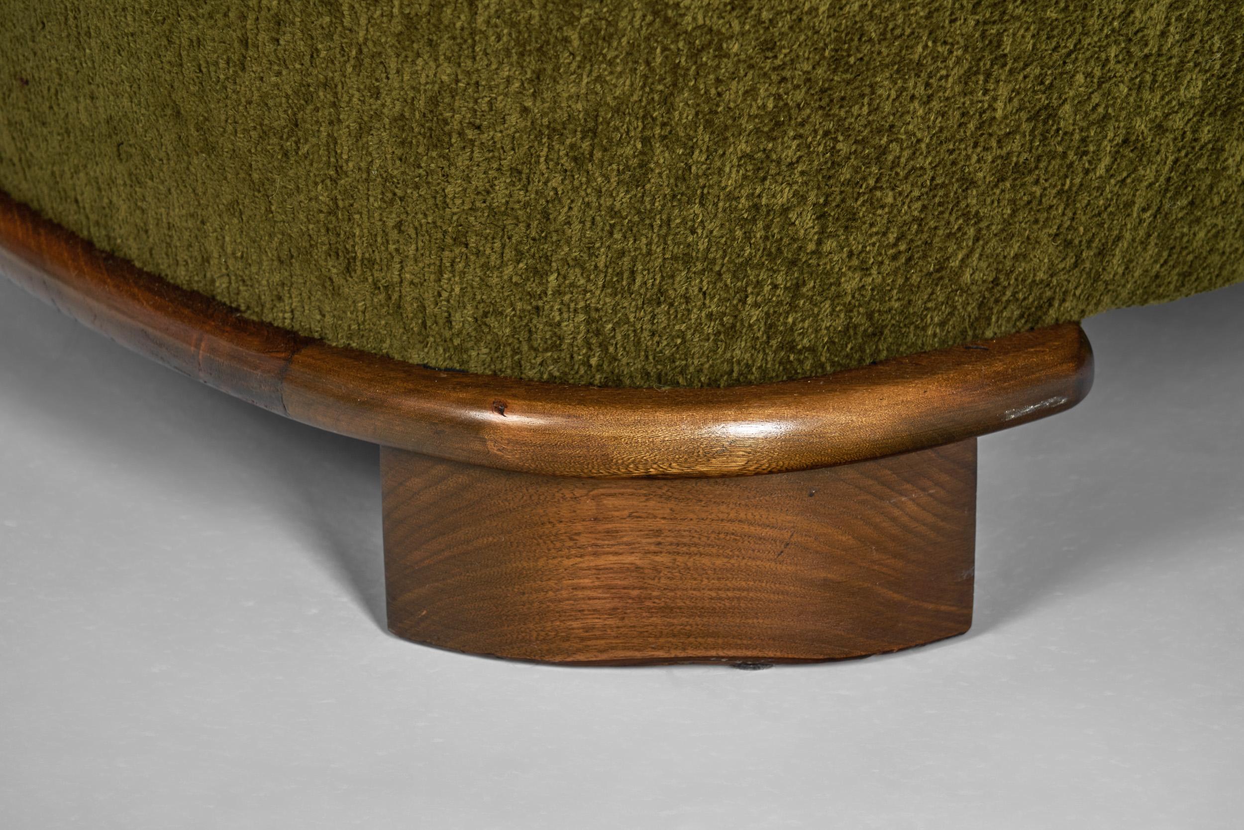 C. Lundbæk Three Seater Sofa With Oak Frame, Europe 1940s For Sale 8