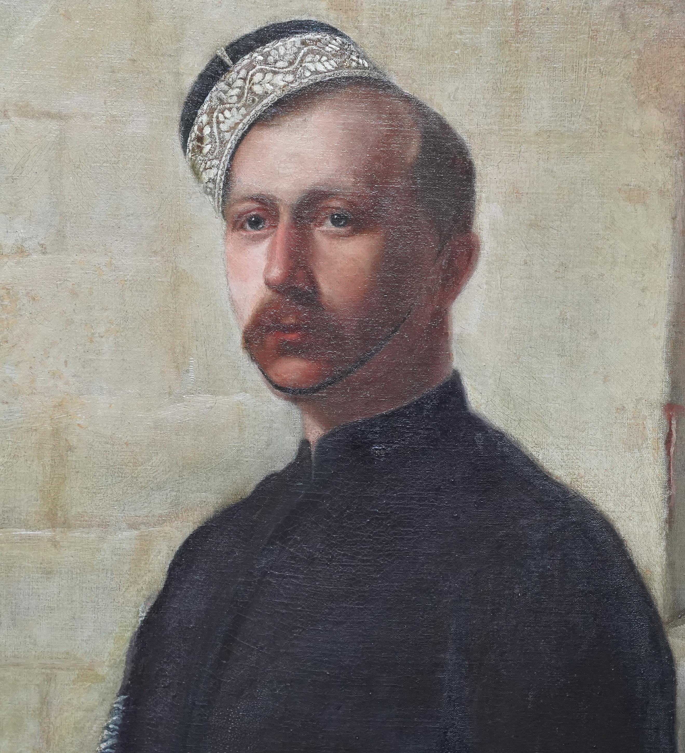 Portrait d'un soldat - Art britannique du XIXe siècle  Peinture à l'huile de portrait militaire en vente 1