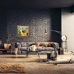 Tennis Sport Player Art Deco Cubist Gouache Painting by C. Massin