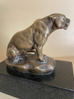 C. Masson Gilt bronze Panther Sculpture