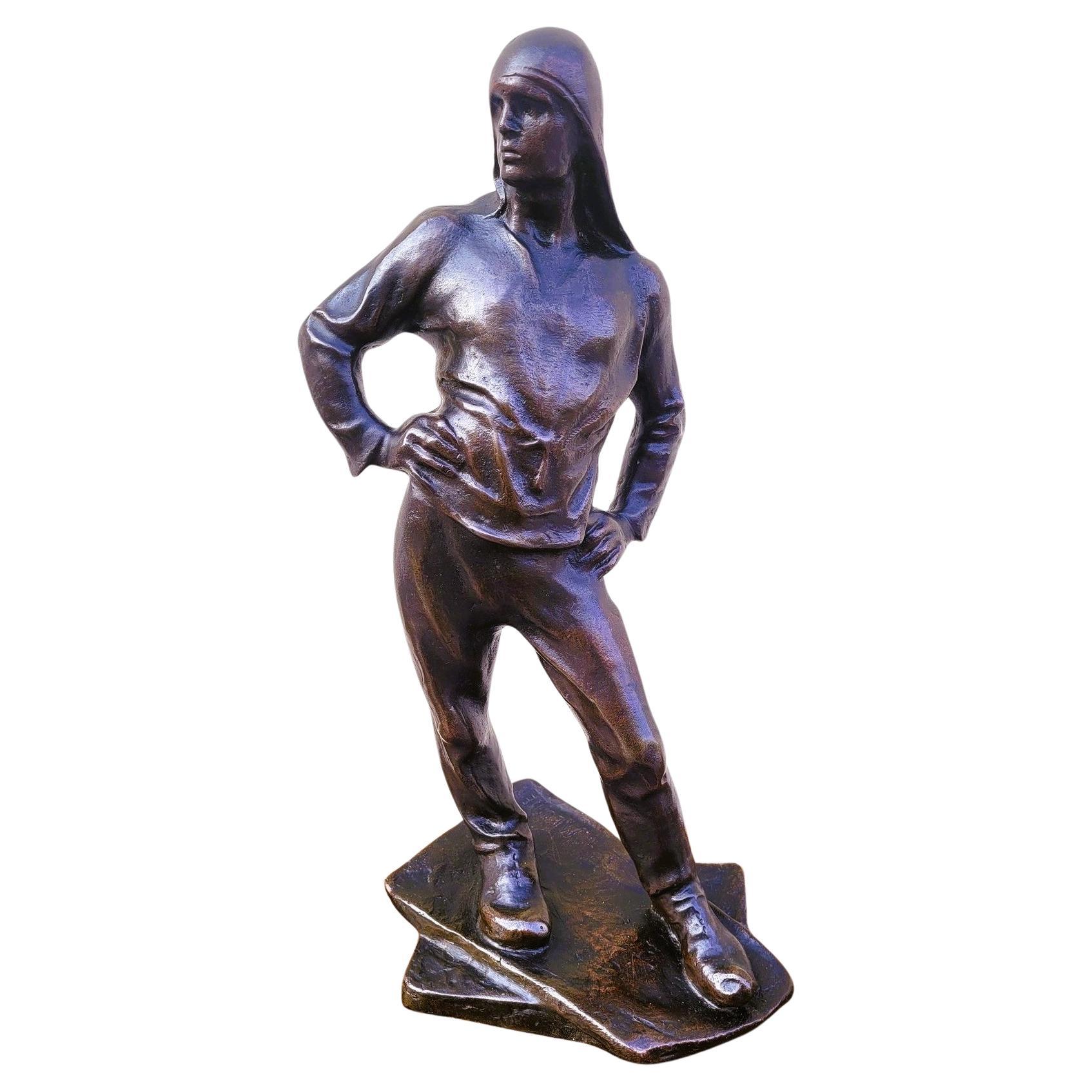 C Meunier, The Stevedore Of The Port Of Antwerp, Signed Bronze, 19th Century For Sale