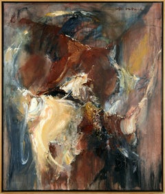 Earth-tone Abstract Expressionist with Impasto & Textured Fibers