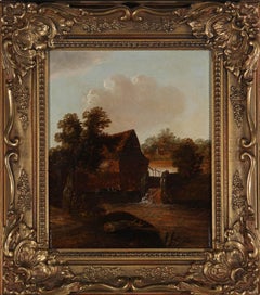 C. Morris - Mid 19th Century Oil, Hut On The River