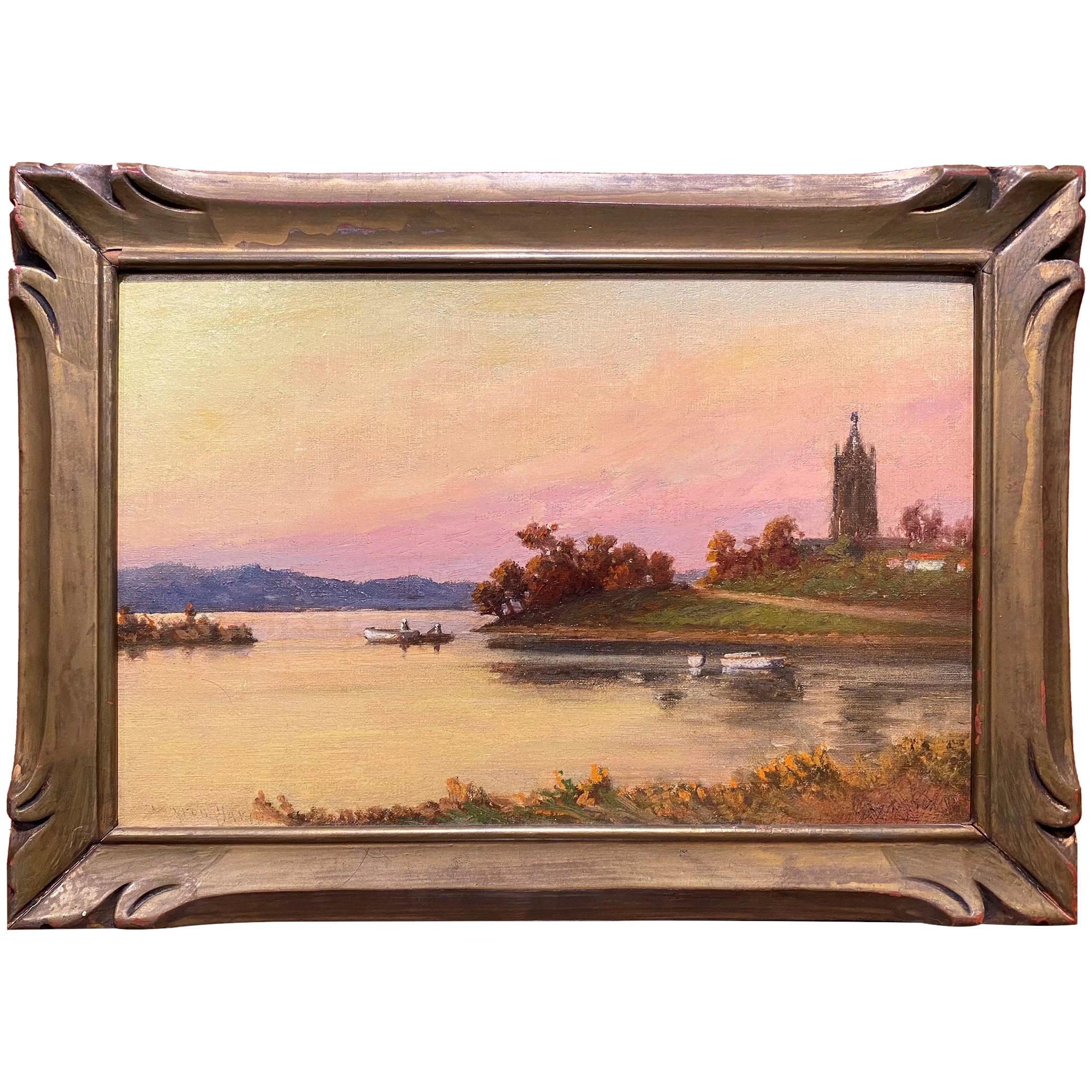 On The Charles, Watertown - Art by C. Myron Clark