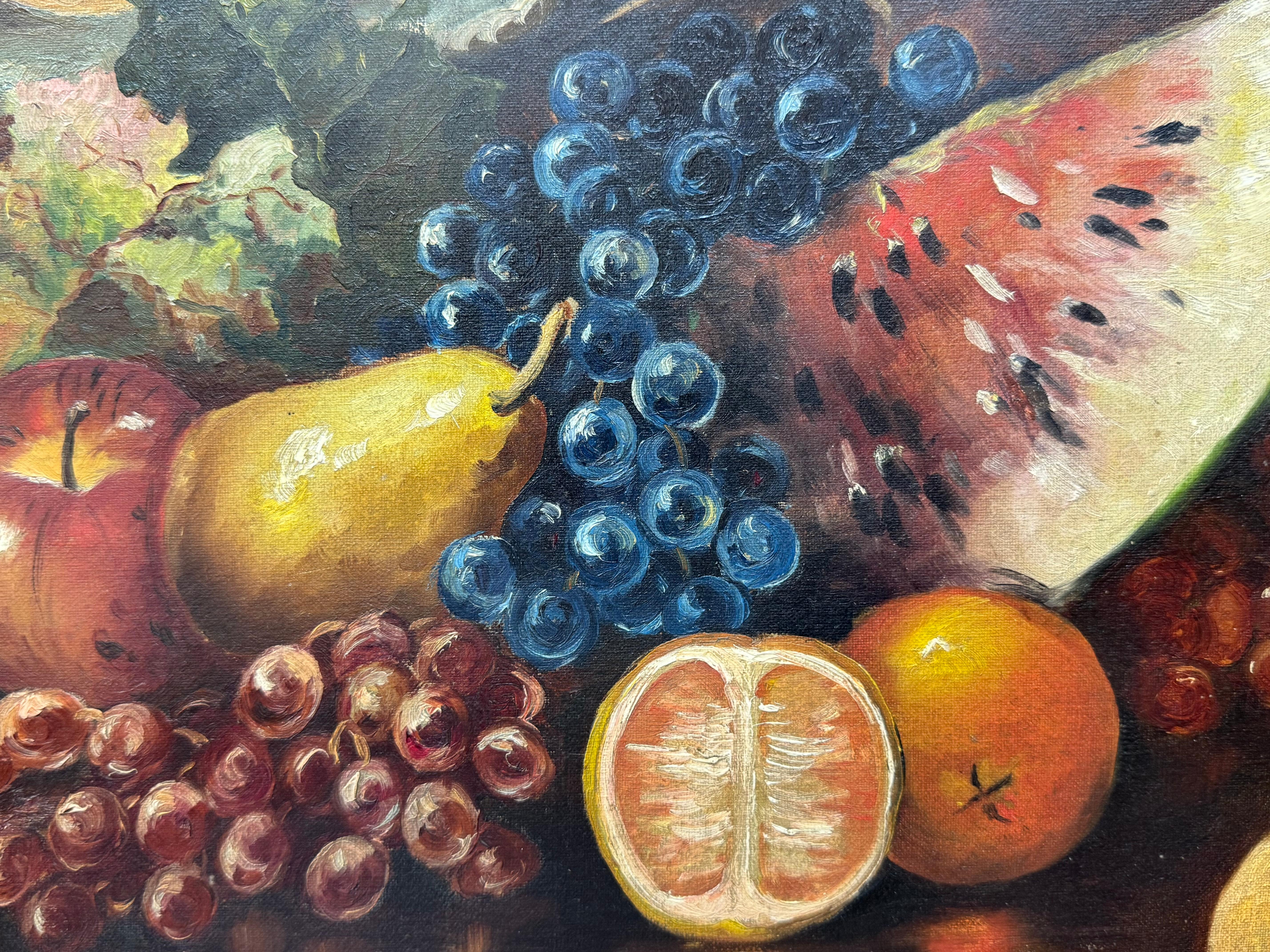 C. Pelgen early 20th century fruit still life painting, 1906 For Sale 2
