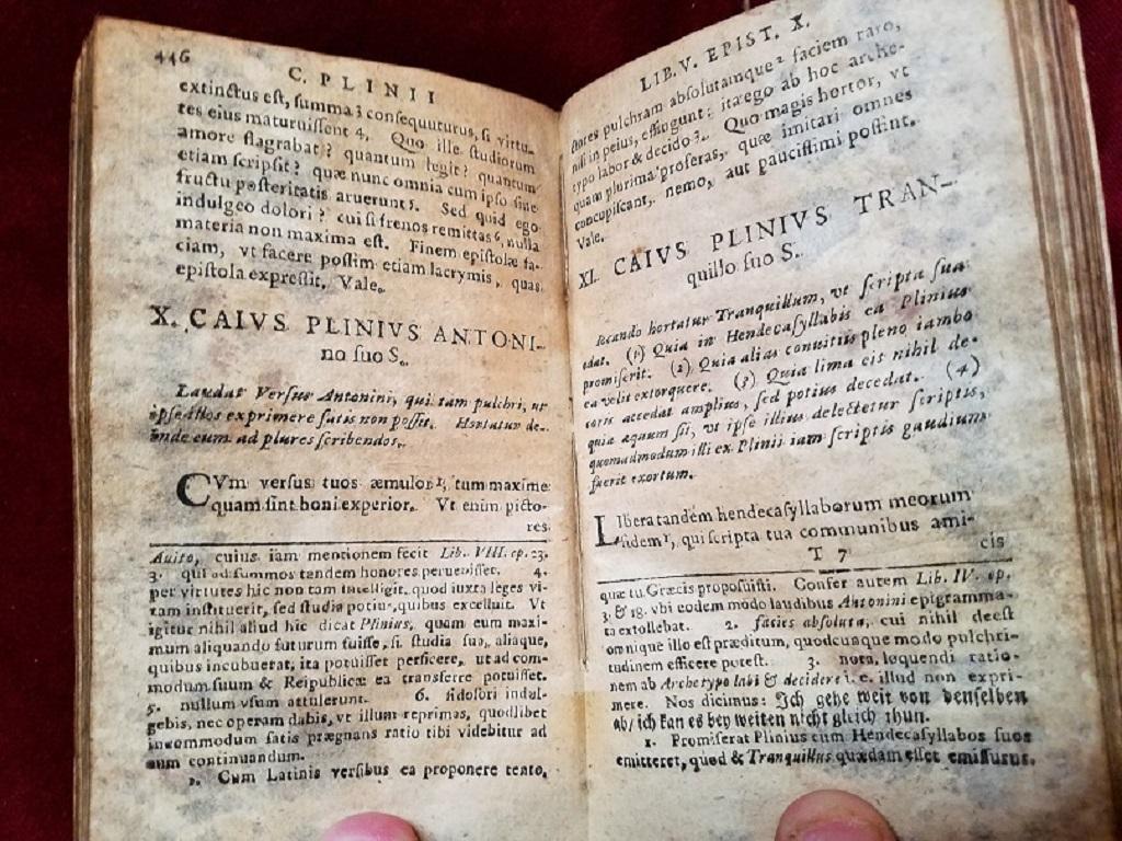 18th Century C Plinii Caecilii Secundi Epistolae Et Panegyricus, 1712 For Sale