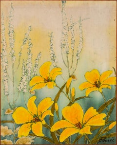 Beautiful Lilly Batik, 1977, Signed by C. Powell