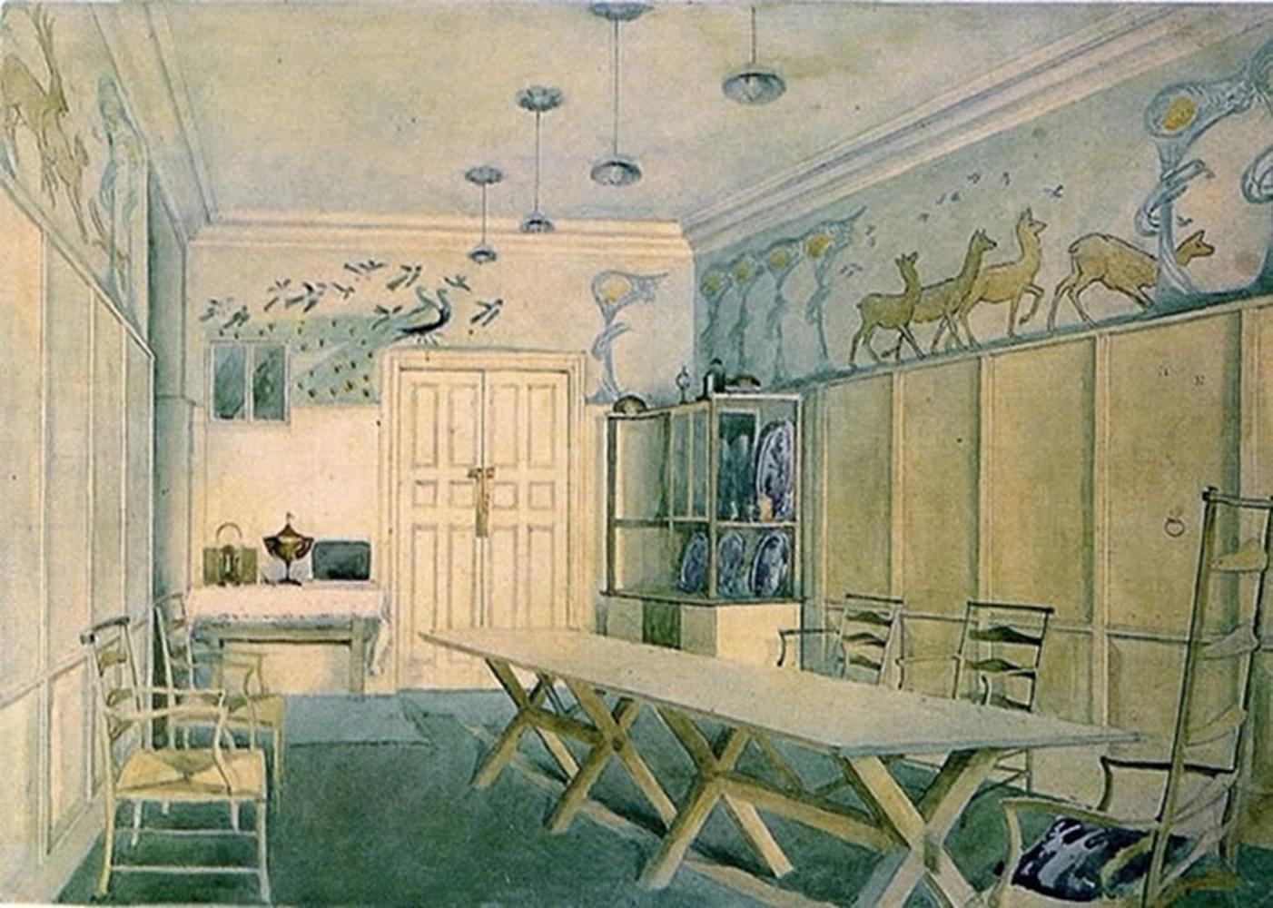 C. R. Ashbee. Un sillón Arts and Crafts con asiento de junco y respaldo de escalera en venta 10