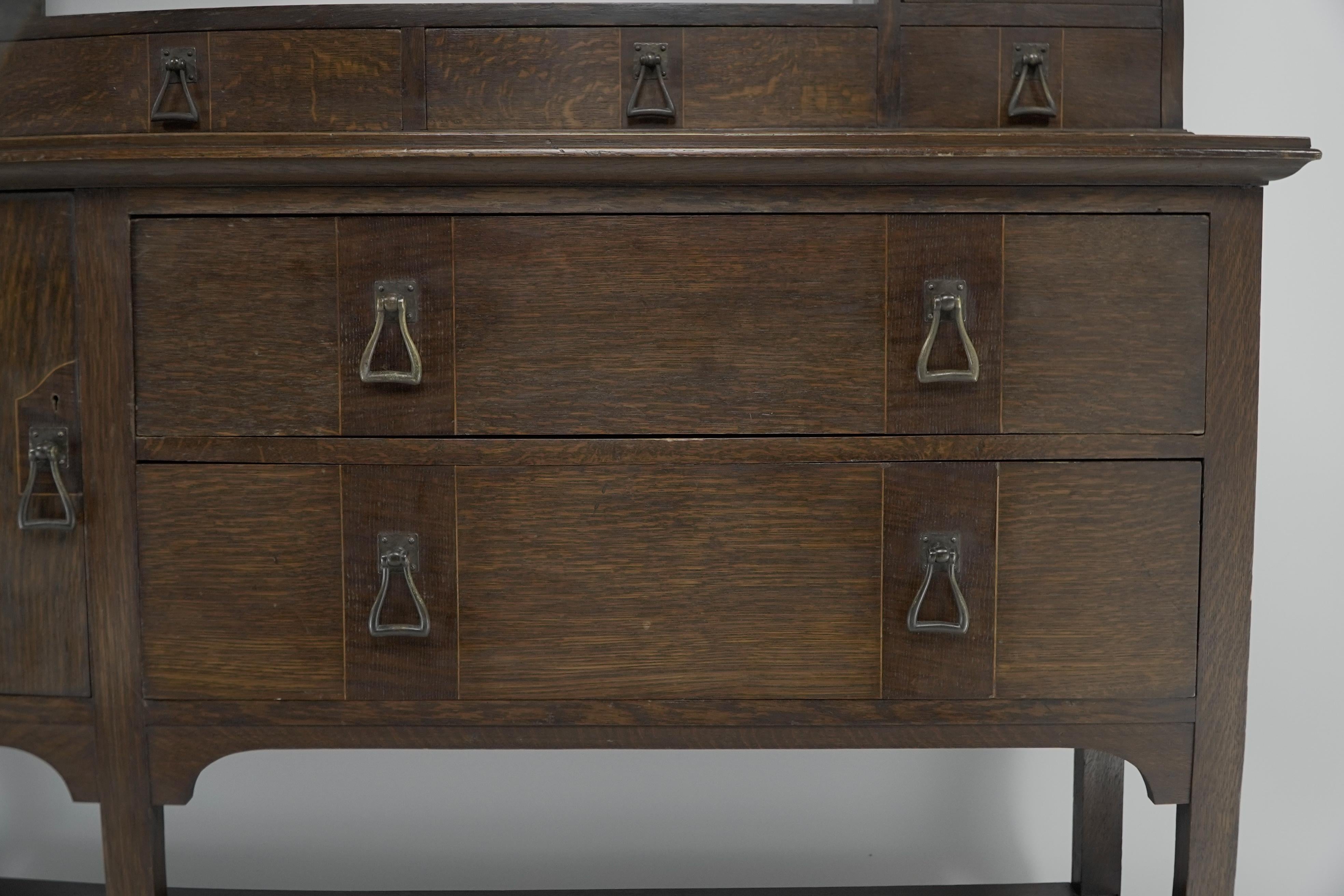 Cendrier fabriqué par la Guild of Handicraft Rare buffet Arts & Crafts en Oak. en vente 4