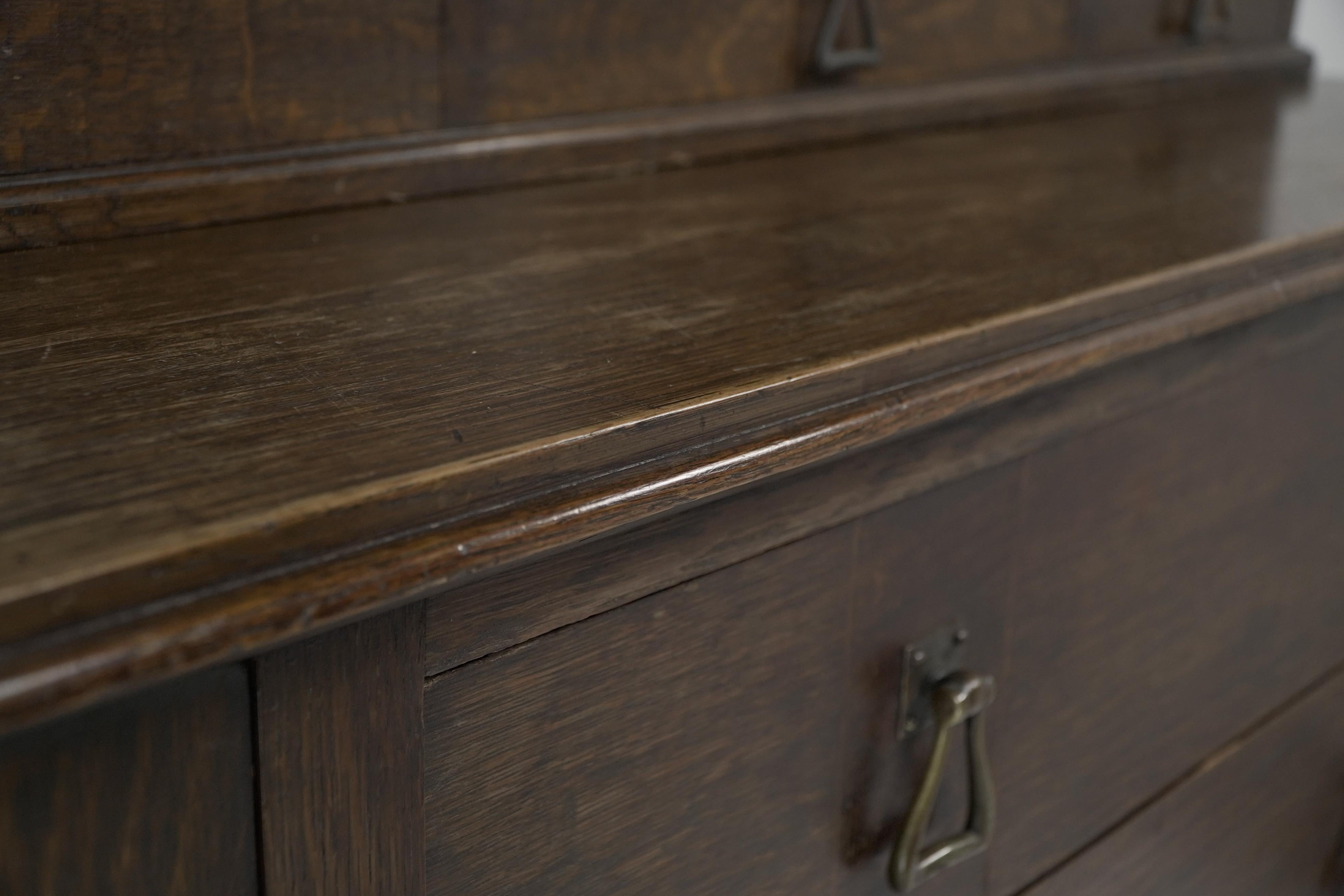 C R Ashbee made by the Guild of Handicraft. A rare oak Arts & Crafts sideboard. For Sale 6