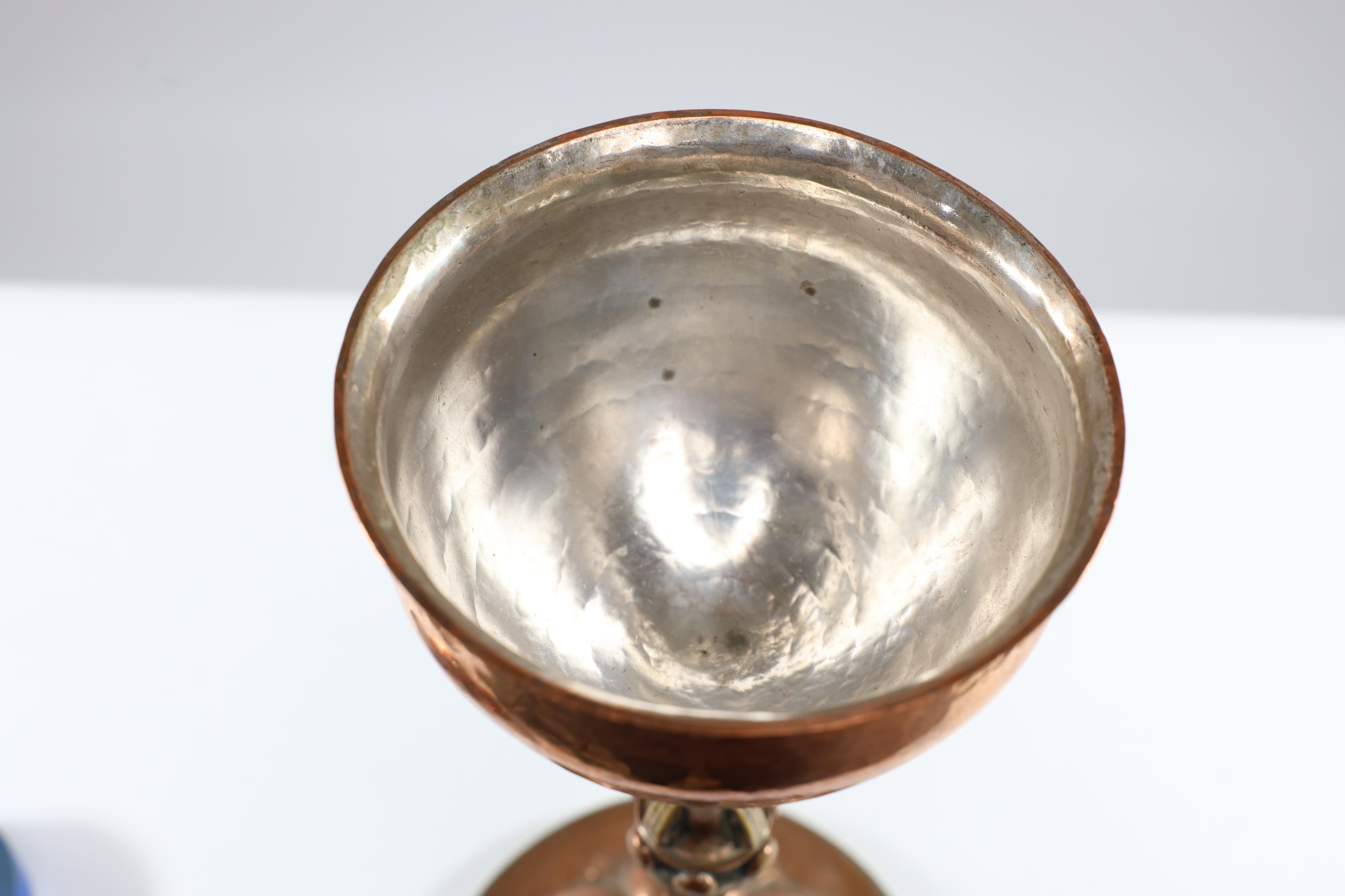 C R Ashbee. Made by The Guild of Handicrafts. An Arts and Crafts Copper chalice. For Sale 1