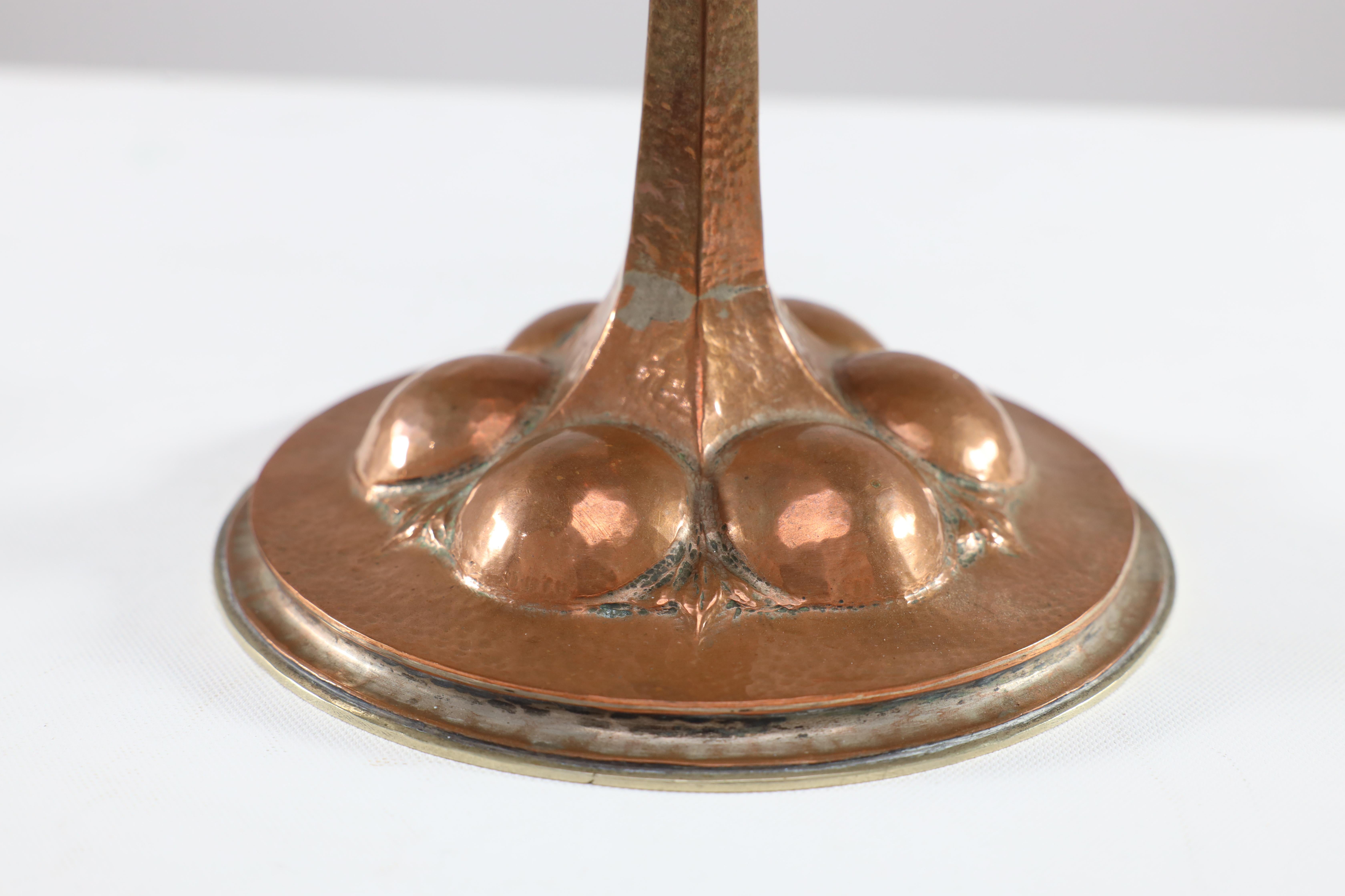 C R Ashbee. Made by The Guild of Handicrafts. An Arts and Crafts Copper chalice. For Sale 7