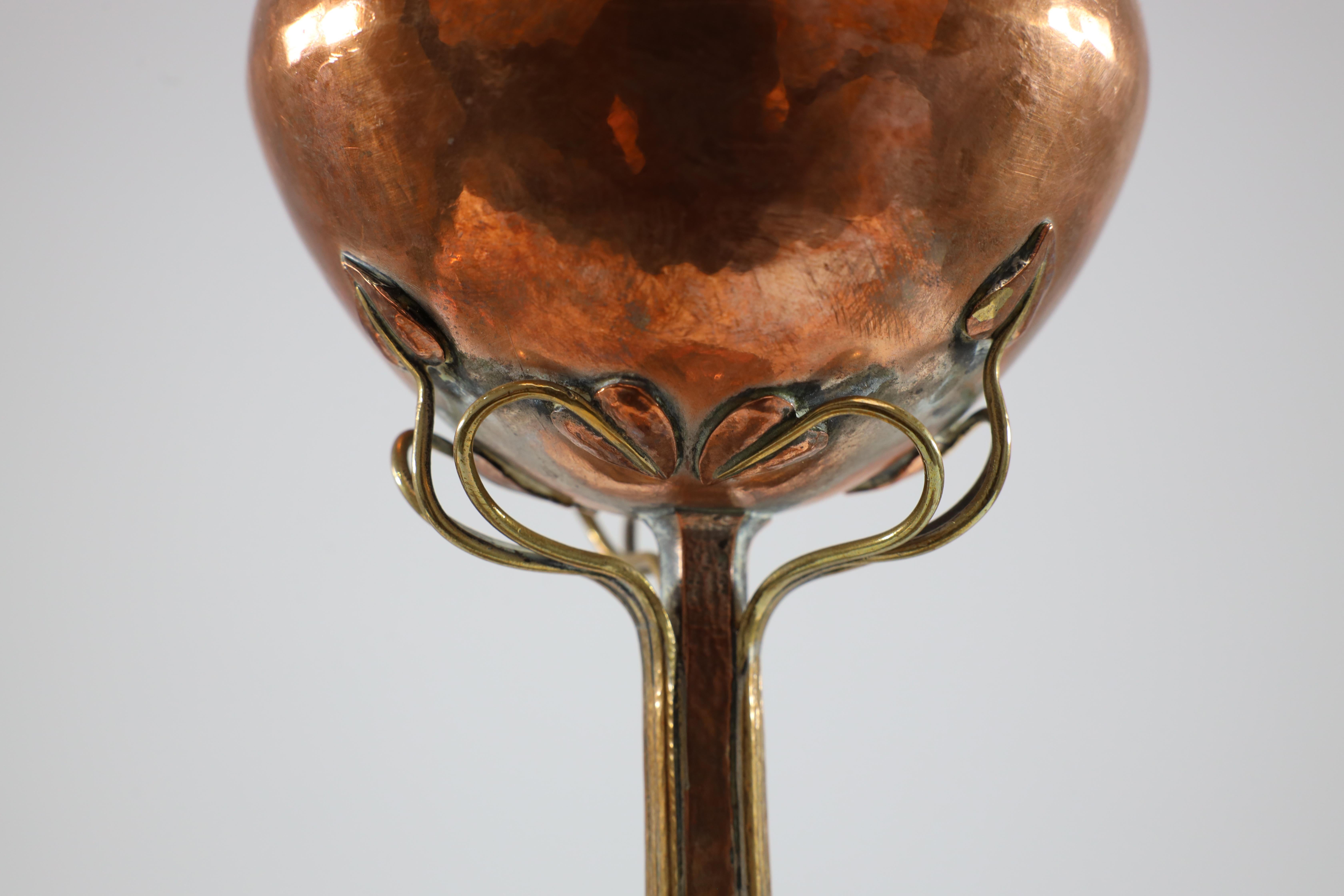 C R Ashbee. Made by The Guild of Handicrafts. An Arts and Crafts Copper chalice. For Sale 5