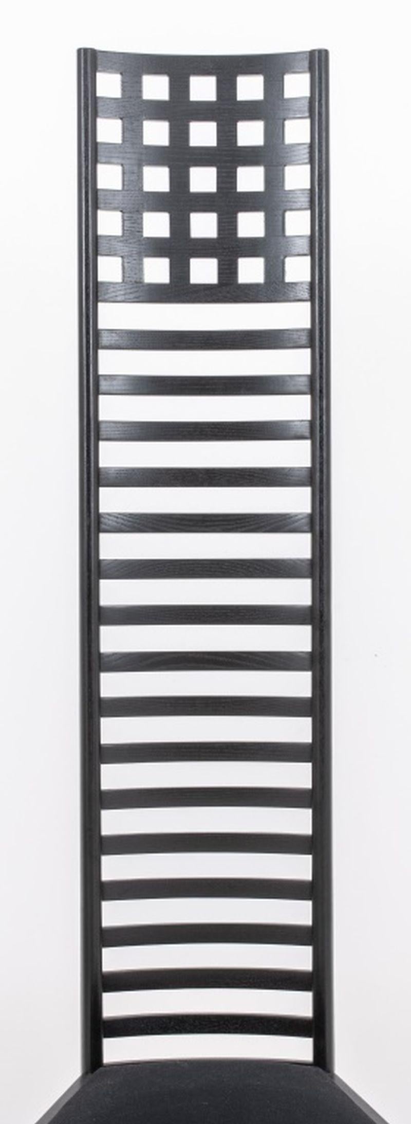 Chaise C. R. Mackintosh pour Cassina Hill House Bon état - En vente à Astoria, NY