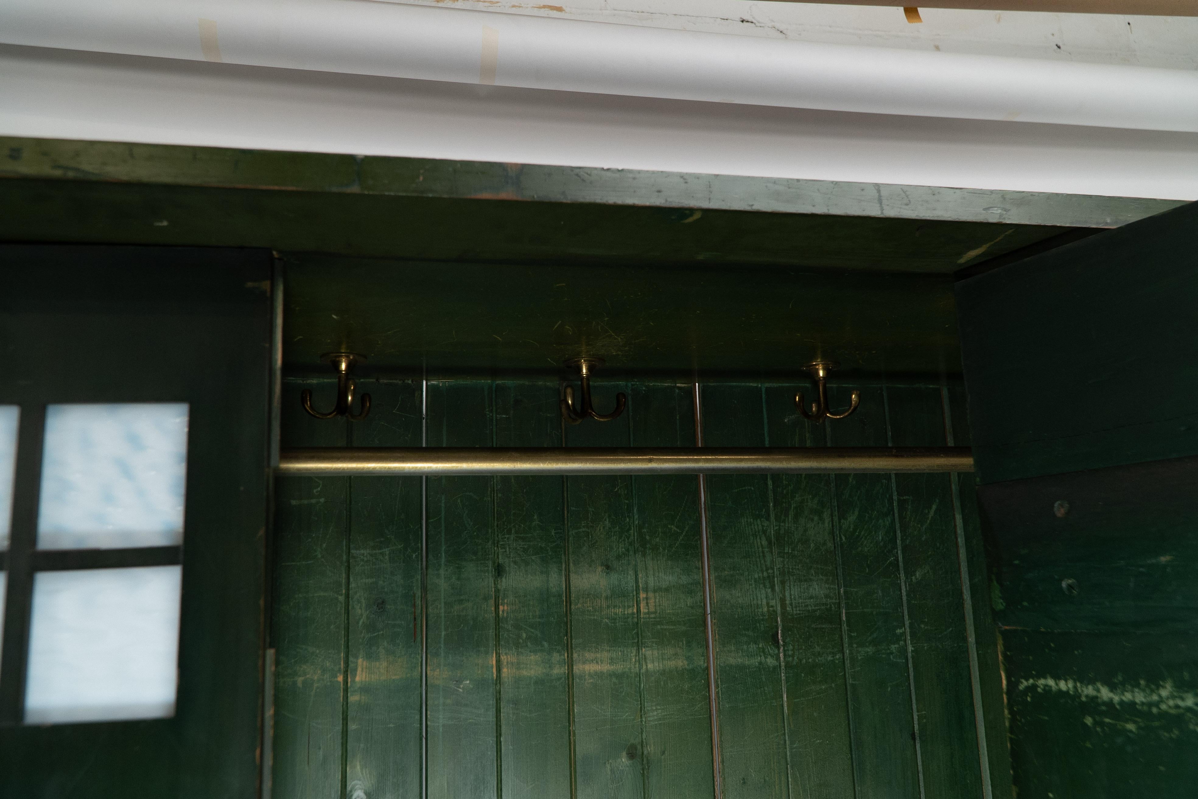 C R Mackintosh Guthrie & Wells, Glasgow School Stained Green Cypress Wardrobe For Sale 8