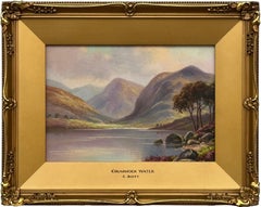 Miniature Vintage Oil Painting of Crummock Water in the English Lake District
