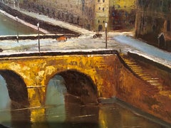 'French Impressionist Winter Scene of River Seine', by C. Tony, Oil on Canvas