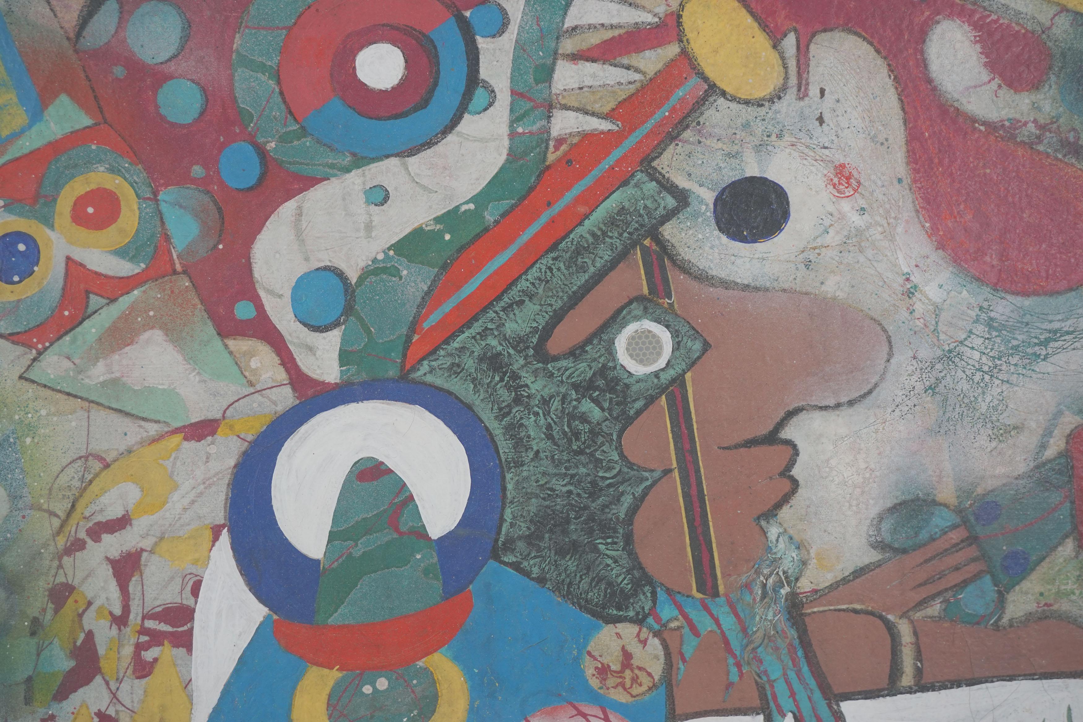 Figurativo astratto di ispirazione Maya - Painting di C Udesen
