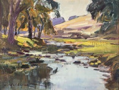 C. Walden - Framed 1995 Oil, Luminous River Scene