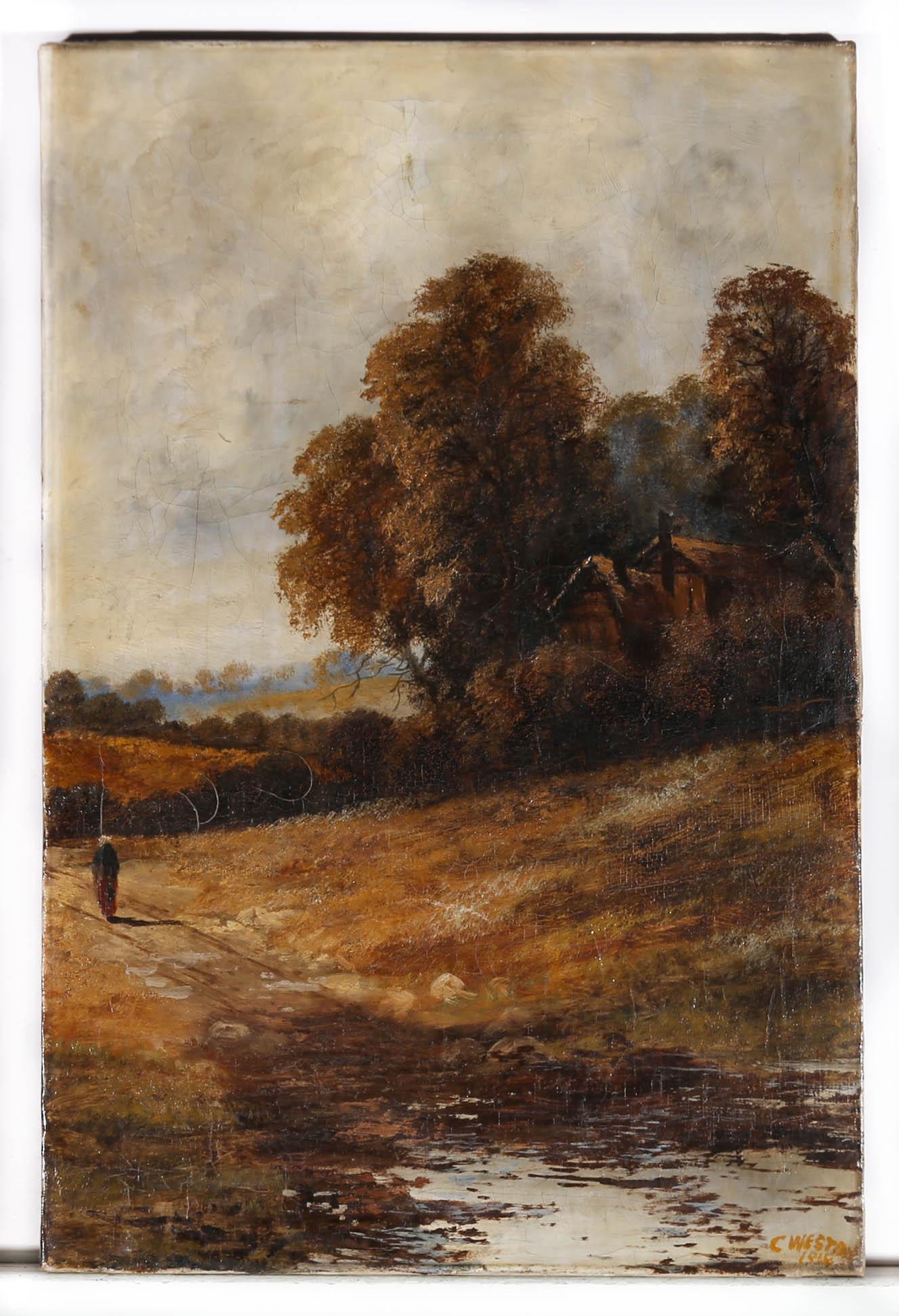 C. Weston - 1914 Oil, Path to the River 1