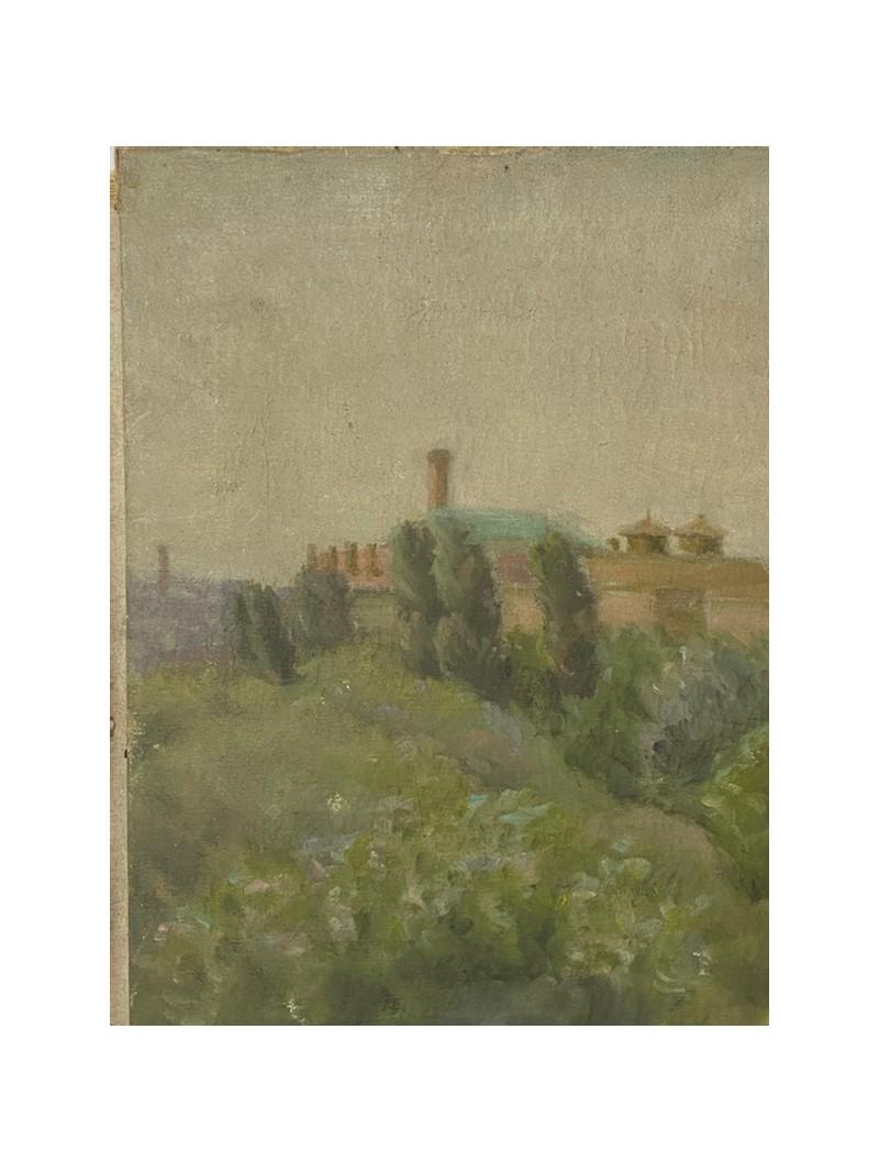 French School Landscape Oil Painting by American Artist C. Wilder circa 1930.

Signed verso with date of 1930.

Dirty Varnish.

This wall art is oil paint on canvas Measuring 24 inches tall by 19 inches wide.

If and when required, we provide expert