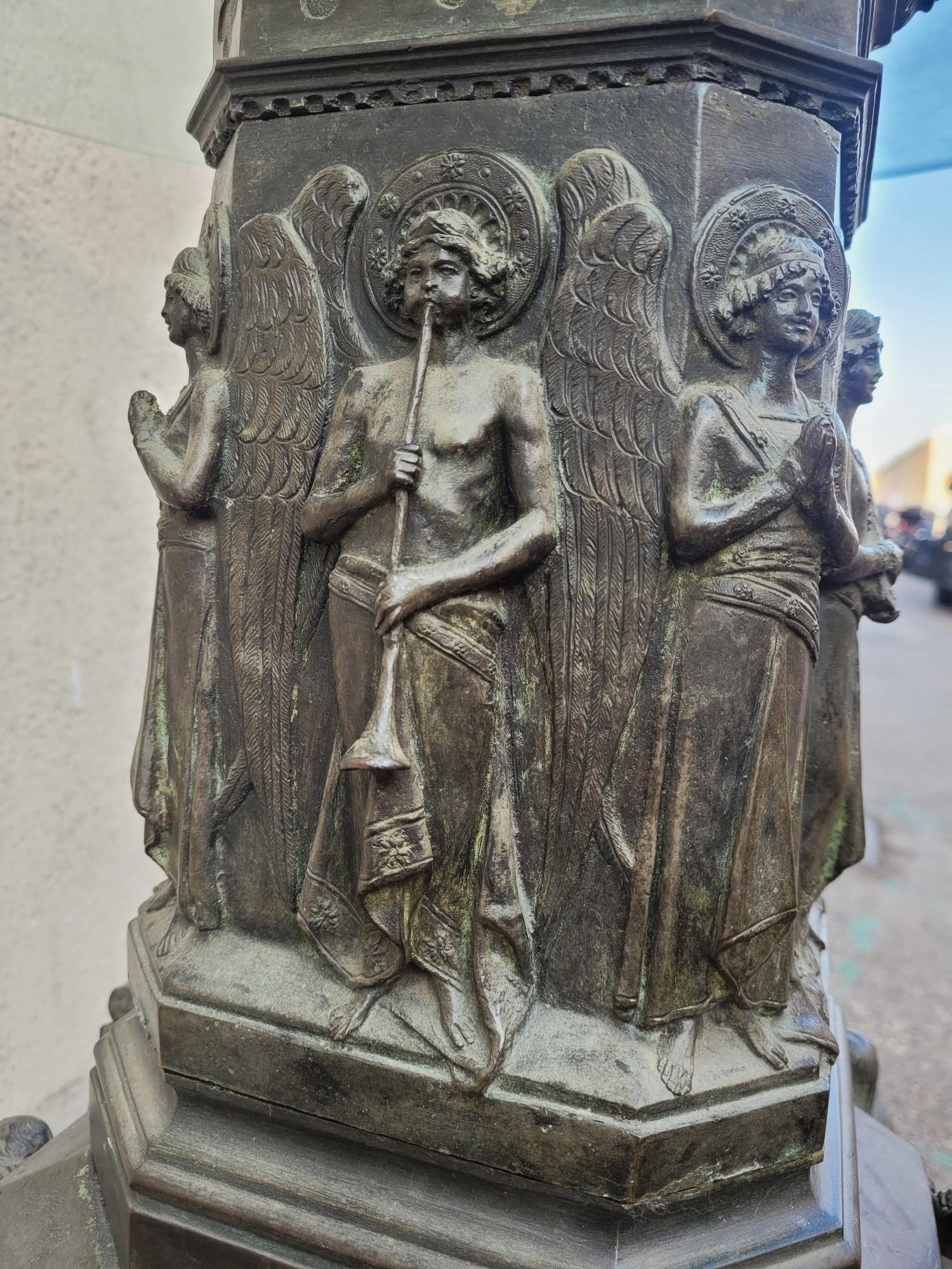 20th Century C Zocchi (after), Monument To Dante, Bronze Reduction, Late 19th/early 20th Cent For Sale