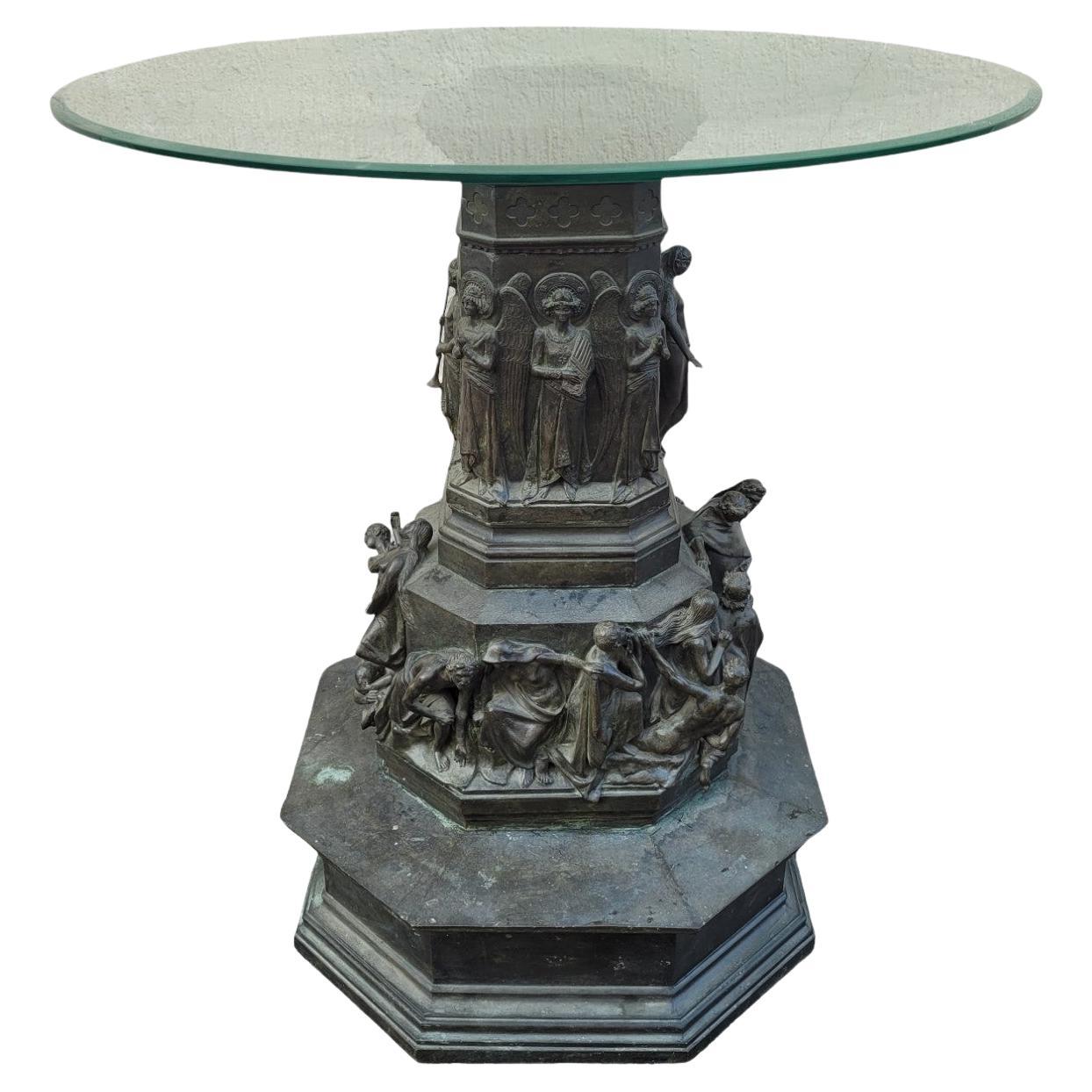 C Zocchi (after), Monument To Dante, Bronze Reduction, Late 19th/early 20th Cent For Sale