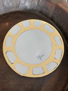 C038 Margarita Untersetzer 14 cm Durchmesser aus Messing- und Aluminiumguss David Marshall