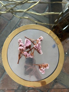 C066 Tovaglietta circolare fusa in ottone e alluminio