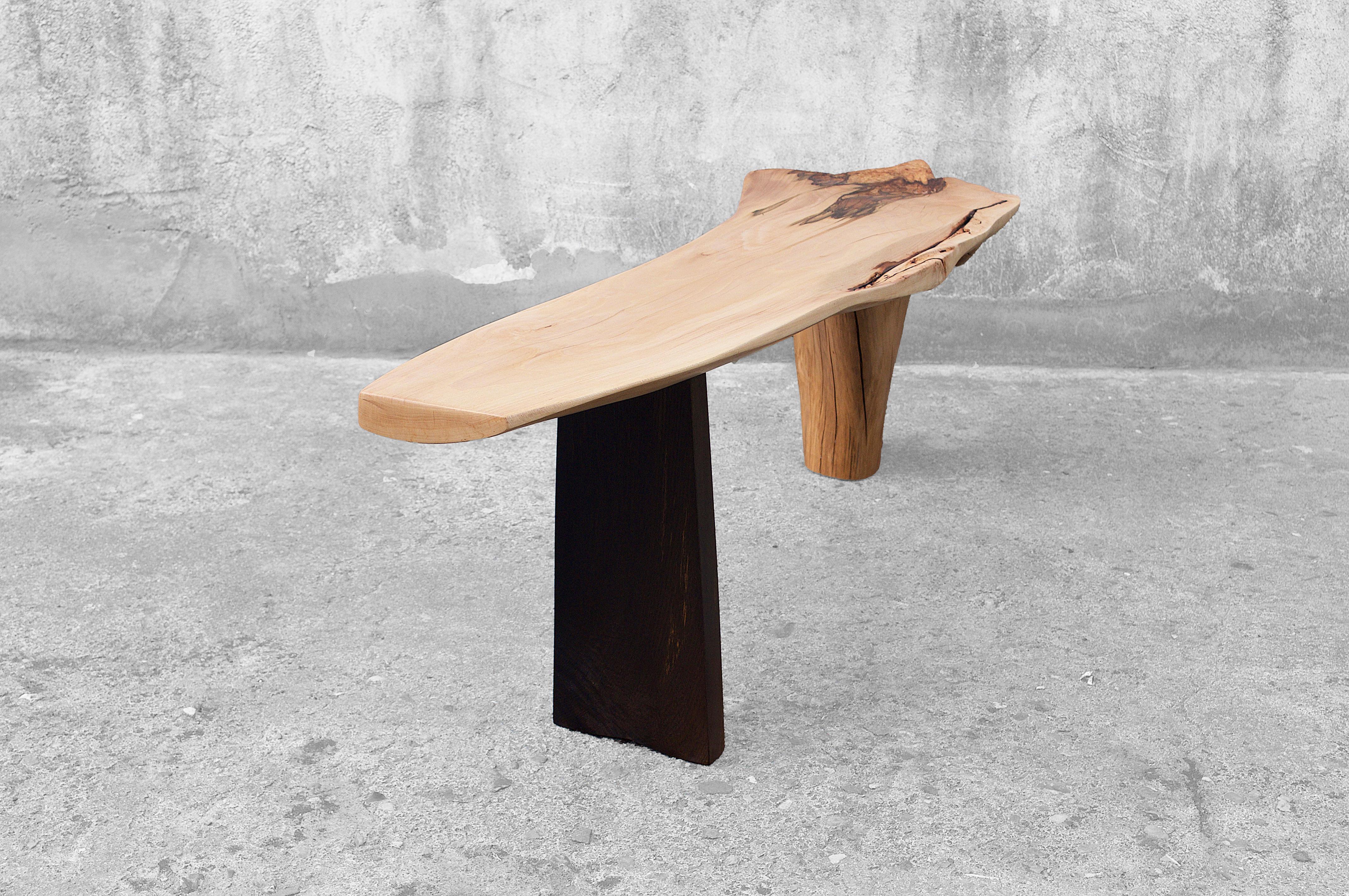 Other C1166 Console Table in Beech And Smoked Oak Wood by Jörg Pietschmann For Sale