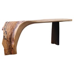C1166 Console Table in Beech And Smoked Oak Wood by Jörg Pietschmann