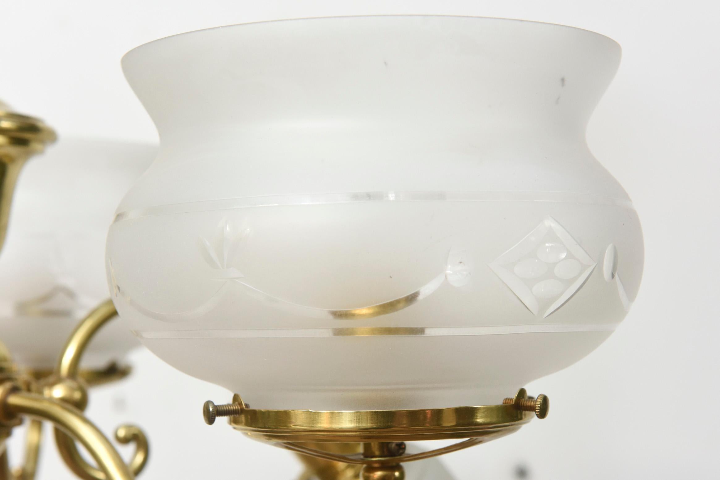 American C145 Six Light Gas and Electric Fixture