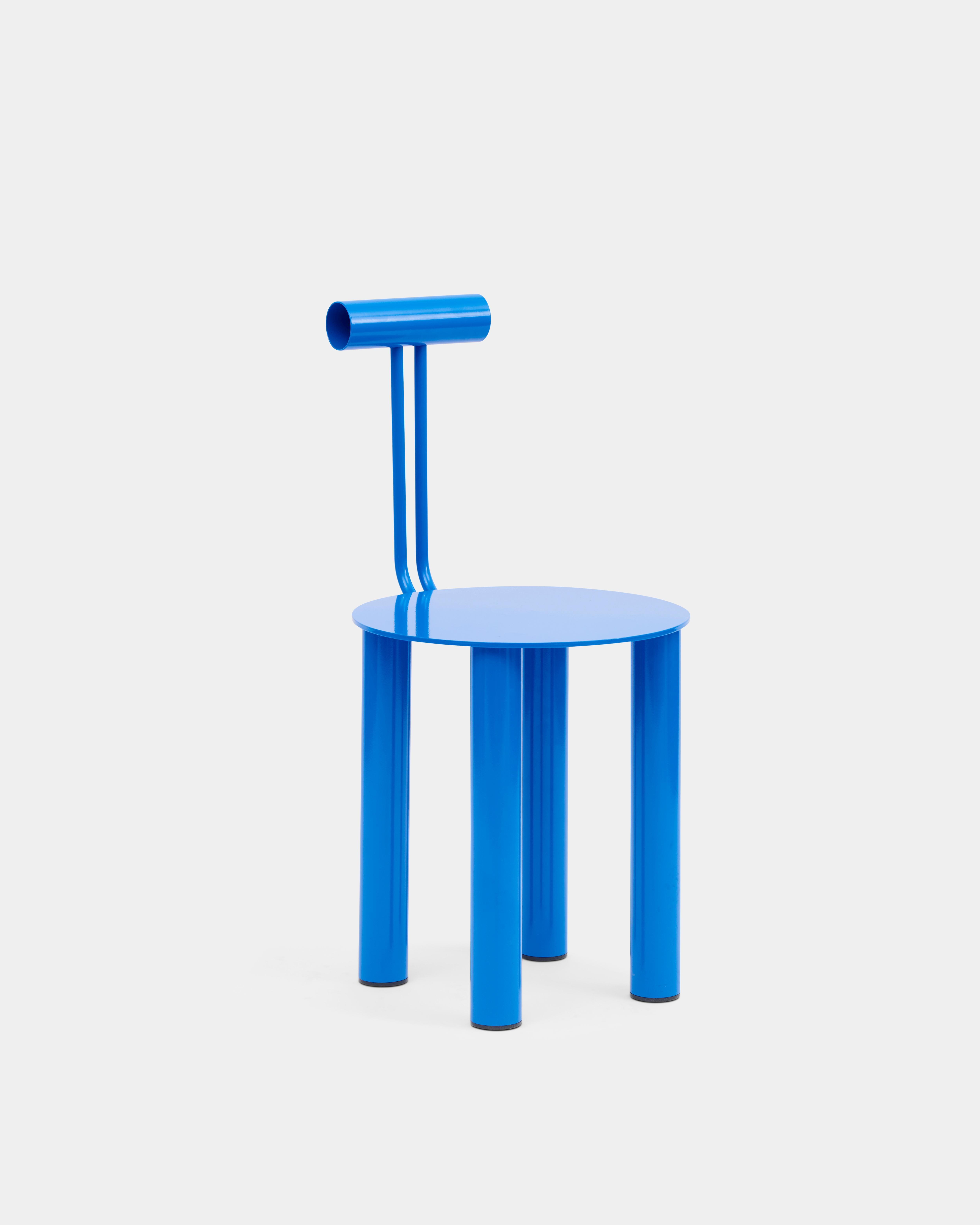 Stuhl C1513, blau, von Daniel Schmidt (Industriell) im Angebot