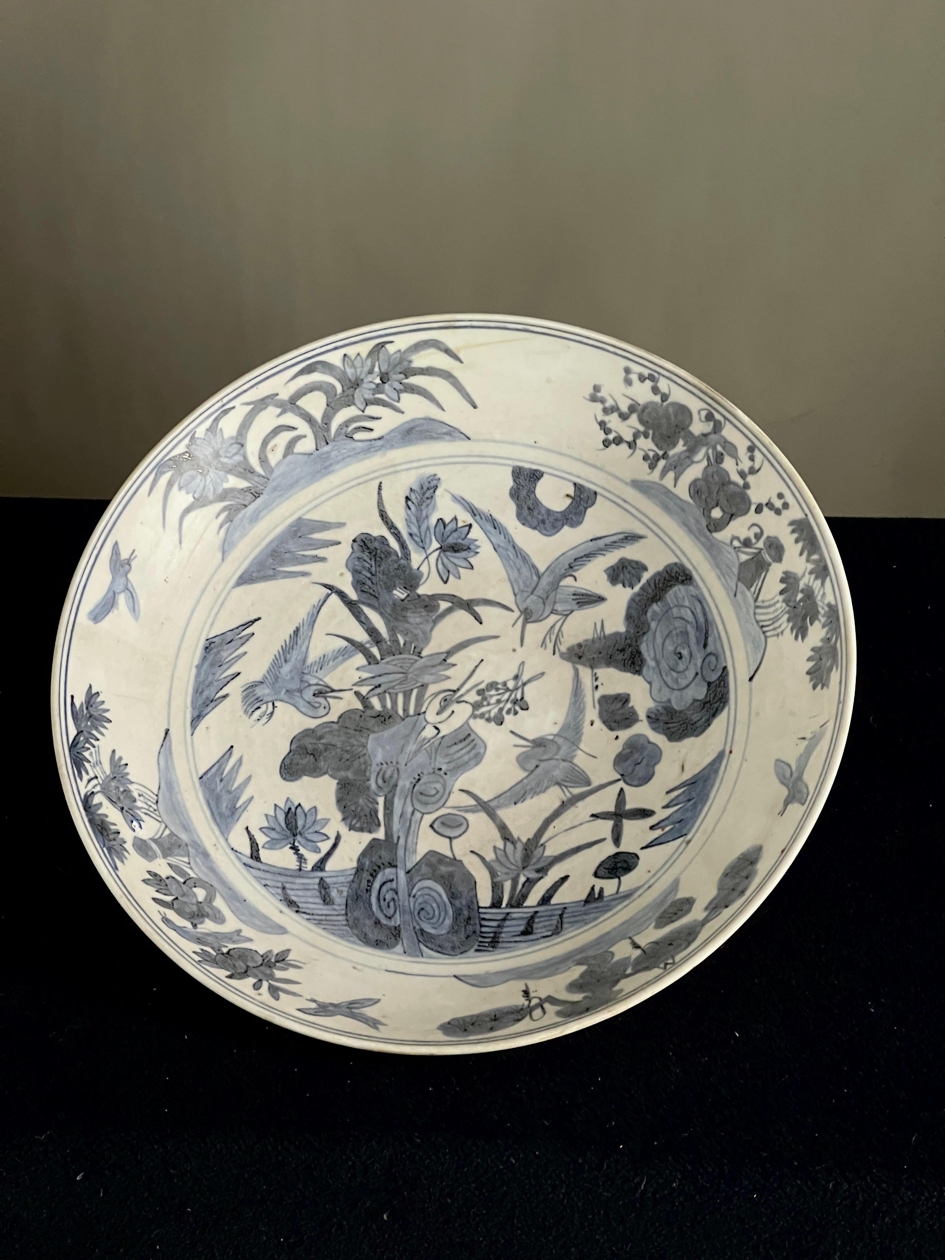 Ceramic C1600 Chinese Swatow Plate For Sale